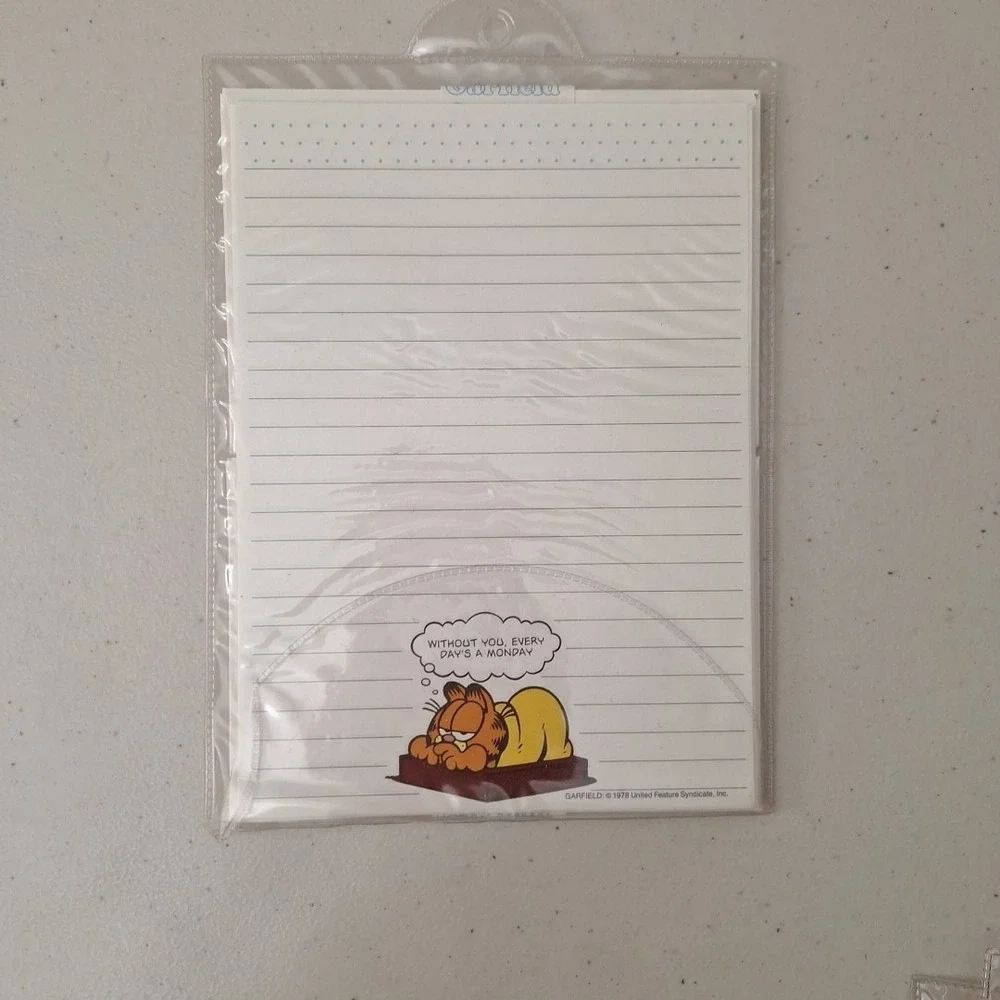 Vintage 1978 Mead Garfield Cat Stationary Sets Note Paper & Envelopes 3 Full Set